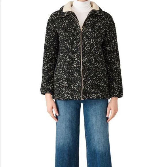 BA&SH Cooper Fuzzy Textured Warm Coat MEDIUM - Picture 1 of 4